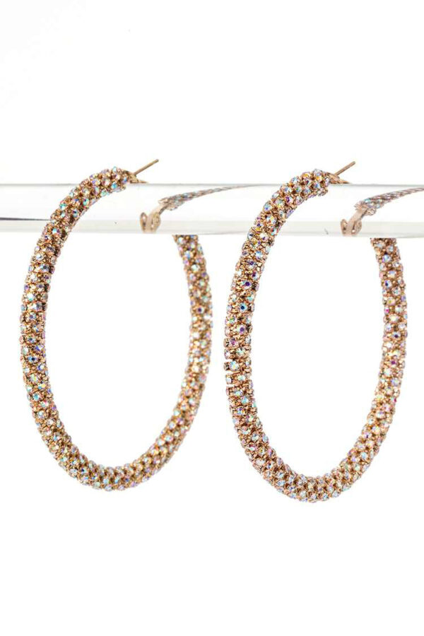 Rose Gold/Peach Hoop Earrings